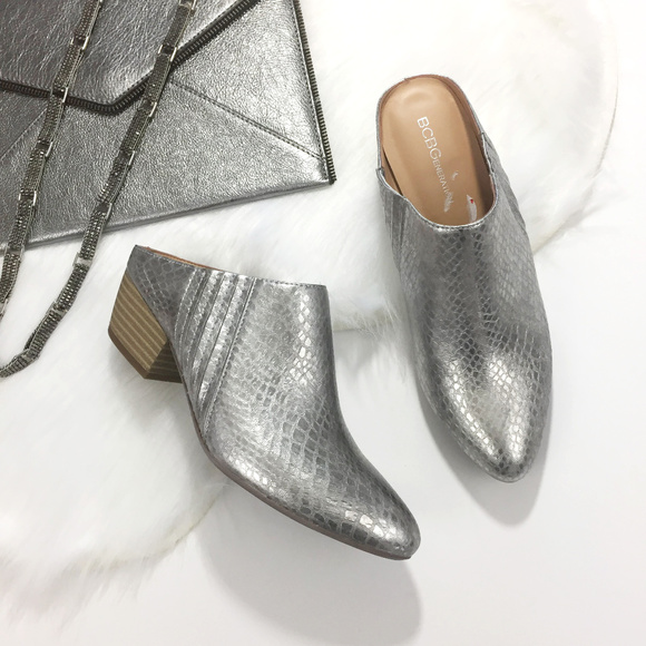 BCBGeneration Shoes - New BCBGeneration Silver Lori Mule